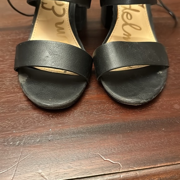 Sam Edelman black chunky heel sandals size 6.5 - Picture 2 of 5